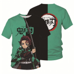 Suvemood Anime Deemonitapja Kochou Shinobu 3D T-s&auml;rk Laste vabaaja T-s&auml;rk Poiss T&uuml;druk Unisex Riided Suured T-s&auml;rk Topid 160(13T-14T)