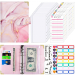 A6 PU nahast s&uuml;learvuti eelarveplaneerija k&ouml;itja korraldaja sularaha &uuml;mbrikud rahakoti k&ouml;itja kaas k&ouml;itja taskud kulueelarve lehed A6 Notebook set 1