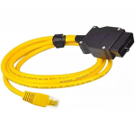 OBD2 adapter Etherneti Rj45 kaabliga - t&ouml;&ouml;tab koos I-COM E-SYS I-STA Bootmod3 Bimmercode MHD BMW E/F/G seeria ja Toyota Supra MK5 kodeerimise ja diagnoosiga 20x15x2cm
