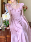 Suvine seljata pitskleit naistele Elegantne liblikas varrukatega volangidega A-line Maxi r&uuml;&uuml; Naiselik s&uuml;nnip&auml;evapidu Vestidos S roosa