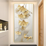 Uued Hiina luksuslikud h&otilde;lmikpuu biloba l&otilde;uendimaalid, v&auml;rvilised lehed kuldhirve zenkivist plakatid, prindid elutoa veranda sisekujunduseks 20cm&times;40cm NoFrame