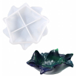 Silikoonist lehtedest puuviljakujuline kauss, kristallist suupisteplaat, epoks&uuml;vaigust vormi k&auml;sit&ouml;&ouml;