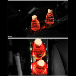 Auto LED p&auml;ikesevalgusti tassihoidja Autode sisustus USB v&auml;rvilised atmosf&auml;&auml;rivalgustid Lambihoidja joogihoidja libisemisvastane matt autotooted 1pc punane
