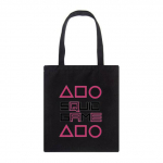 Korea telesaadete kalmaarim&auml;ngude printimine vabaaja Harajuku naiste &otilde;lakott High Street Suure mahutavusega kandik korduvkasutatavad Y2K ostukotid 31*36cm