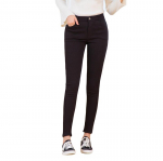 Naiste teksad s&auml;&auml;rised vabaaja mood Skinny Slim Jeggings k&otilde;rge elastsusega s&auml;&auml;ristega pliiatsip&uuml;ksid naistele M must