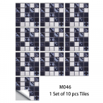 10 tk DIY mosaiikmarmorist seinakleebised, imitatsioon telliskivist magamistoa kaunistus veekindel isekleepuv plaat tapeet k&ouml;&ouml;gikapi sisekujundus 10cm*10cm*10Pcs