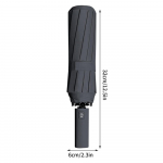 12 Bones automaatne vihmavari, &uuml;he kl&otilde;psuga avatav ja suletav meeste &auml;riline kokkuklapitav suur tugevdatud tuulekindel naiste p&auml;ikesevari