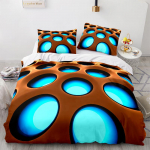 3D augumustriga voodipesukomplekt HD digitaalse printimisega tekikott 2/3 t&uuml;kki AU/EL/US/UK/DE T&auml;issuuruses majapidamises kasutatav pehme ja kergesti puhastatav lukuga kodu&uuml;likond DE 100x135cm