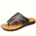 Mehed suvised pl&auml;tud Meeste vabaaja nahast kingad sandaalid kingad vabaaja sandaalid hingavad sandaalid 38 must