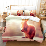 kemila 3D elav j&auml;nku voodipesu tekikott ja padjap&uuml;&uuml;r kaheinimesevoodi digitaaltr&uuml;ki voodipesu EU Single 135x200