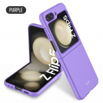 Samung Z Flip5 5G &uuml;mbris luksusliku naha tunnetusega matt tagakaas Samsung Galaxy Z Flip5 4 3 5G Sumung Z Flip 5 4 3 k&otilde;va arvuti p&otilde;rutuskindla Coque &uuml;mbrise jaoks For Samsung Z Flip5 lilla