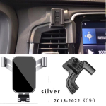 LHD Car Phone Holder For Volvo s60 v60 s90 v90 xc40 xc60 xc90 Car Styling Bracket GPS Stand Rotatable Support Mobile 2009 to 2017 XC60QZA gray