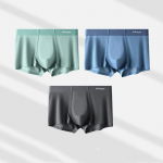 MiiOW 3tk Ice Silk meeste alusp&uuml;ksid AAA juhtivad antibakteriaalsed meeste aluspesu suvised seksikad &otilde;mblusteta bokserp&uuml;ksid L-5XL L