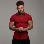 Meeste moodne kleidis&auml;rk Suvine klassikaline Slim Fit Button L&uuml;hikeste varrukatega s&auml;rgid Meestele Casual Business Meeste Hipsteri sotsiaalne s&auml;rk M