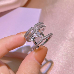 Vintage 925 h&otilde;bedane 2-karaadine teemants&otilde;rmus naistele Anillos De Birthstone ehted Bizuteria h&otilde;be 925 ehted, kihlus 8 valge
