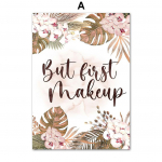 Akvarell Huuled Meik Kunstiteosed Boho tsitaadid Plakatid ja v&auml;ljatr&uuml;kid Seinakunst L&otilde;uendimaal Kaasaegne t&uuml;drukutuba Kodu Ilusalongi sisustus A4 21X30cm No Framed