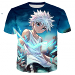 3D Prinditud Anime Killua T-s&auml;rk Hunter X Hunter Hip Hop T-s&auml;rk Mehed Naiste Mood T&auml;navar&otilde;ivad T-s&auml;rk Harajuku vabaaja topid M