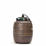 Retro keraamiline tee Caddy keraamika p&auml;hklitera &otilde;hukindel purk Kodu v&uuml;rtsikonteiner Niiskuskindlad purgid K&ouml;&ouml;gitarbed Aksessuaarid D 8X10CM 340ML