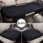 SEAMETAL Plush autoistmekatete komplekt soe autoistme padi talvine automaatne istmekaitse maasturi sedaani luukp&auml;rale 3Pcs must