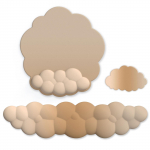 Cloud Mouse Pad randmetugi klaviatuuri randmetoe komplekt koos ergonoomilise m&auml;luvahuga libisemiskindla alusega koos alustega kodukontori s&uuml;learvuti lauaarvutile 3pcs set