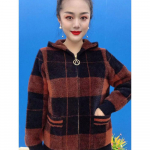 6XL Keskealised Eakad Naised Talvine Kuldne Mink Ka&scaron;miir kampsun Paks l&uuml;hike kootud kampsun Ema lahtine ruuduline kardigan jope L