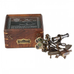 Astrolabe Vintage Style saksa mustriga messingist sekstant patina antiigiga