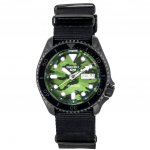 Seiko 5 Sports SKX Street Style nailonist rihmaga kamuflaaž sihverplaadi automaatne SRPJ37K1 100M meeste k&auml;ekell kamuflaaž