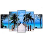 L&otilde;uend 5-osaline seinakunstiprindid Pilt Kvaliteetne kodukaunistus Modulaarsed pildid Maastikuplakatid Elutoa kaunistusmaalid Ilma raamita 20x35cm*2 20x45cm*2 20x55cm*1