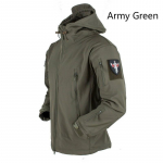 Meeste ja naiste jope Veekindel Softshell jakid Army Hoody jope S khaki