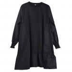 XITAO Must vabaaja lapiline kleit naistele LYD1042 One Size must
