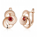 Kineli punased tsirkoonist lillekujulised k&otilde;rvar&otilde;ngad naistele roosa kullav&auml;rvi pruudi pulmaehted