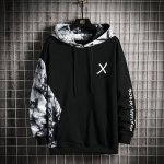 (SU)Kevadine ja s&uuml;gisene meeste sviiter kapuutsiga pikkade varrukatega noorte avar noorpaari kleit L must