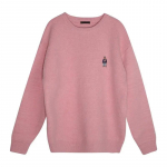 Korea stiilis kampsun naiste multifilmi karu tikandid vabaaja O-kaelusega pikkade varrukatega kootud kampsun, sviiter s&uuml;gistalv S roosa