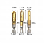 Kuusnurkne vars, titaaniga kaetud viie servaga faasimisl&otilde;ikur, 3 tk. 6-9mm