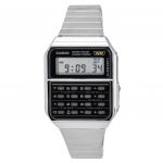 Casio Vintage digitaalne kalkulaator roostevabast terasest kvarts CA-500WE-1A meeste k&auml;ekell must