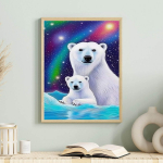 5D DIY Teemantmaaling J&auml;&auml;karu ristpistes Mosaiik Teemanttikandid Roos T&auml;is &uuml;mmargune kandiline puur Kodukaunistus Round 30x40cm