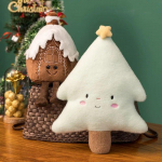 J&otilde;ulud ingverileib Plushie Palus padi t&auml;idisega &scaron;okolaadik&uuml;psis Kabiin Maja Dekoorpadi Naljakas j&otilde;ulupuu parsty Decor nukk