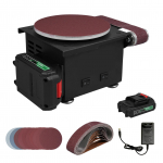 6000WA liitiumaku kolmeotstarbeline elektriline minilihvimis- ja poleerimismasin, 6-tolline liiv must