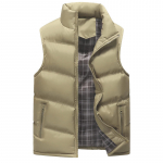 Mood meeste varrukateta vestid jakid talve vabaaja meeste puuvillase polsterdatud vestiga mantlid Meeste krae soojad vestid riided 4XL M must
