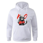 S&uuml;gispoksikass Prinditud Hoodid Unisex Naiste Mood Dressid Suurem&otilde;&otilde;dulised pikkade varrukatega kapuuts Pullovers Spordidressid Unisex r&otilde;ivad S white
