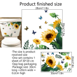 T251# Taimed Lilled Liblikad Seinakleebis Vannitoa WC Decor Kleebised Elutoa Kapp Kodukaunistus A-20x30cm-PET