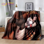 Seksikas t&uuml;druku pits Tifa Aerith Anime pehme pl&uuml;&uuml;sist tekk, flanelltekk elutoa voodi diivani piknikukate 75x100cm (30x40inch)