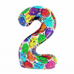 40-tolline alumiiniumfooliumist numbriga &otilde;hupall, v&auml;rviline 2024. aasta uusaasta suur &otilde;hupall pidulikuks peokaunistuseks 8