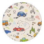 Laste koomiksite &uuml;mmargune vaip, loomade puslem&auml;ng &Otilde;ppiv beebide roomamismatt M&auml;nguline &uuml;mmargune vaip Pehme toakaunistusega vaibad 80cm