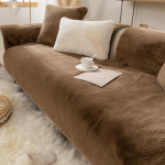 Diivanipadi Four Seasons Universaalne libisemisvastane Lihtne paksendatud istmepadjad Talvine k&uuml;&uuml;likuvastane karusnahast kotikate 70*70cm