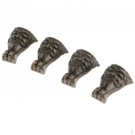 4x vanaaegne dekoratiivne minikapp, ehtekarp Jalg nukumaja m&ouml;&ouml;bli jalgade nurgakaitse