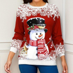 GMXIA naiste moe vabaaja j&otilde;ulutr&uuml;kiga s&uuml;gis- ja talvine &otilde;laprinter avarate pikkade varrukatega &uuml;markaelusega T-s&auml;rgid ja topid S