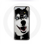 &Uuml;mbris Samsung Galaxy S9 Siberian Husky Blue Eyes jaoks
