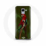 &Uuml;mbris Samsung Galaxy A8 2018 Pionus Parrot Red jaoks