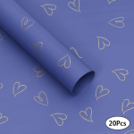 20 lehte kingituste pakkimispaber Love Print plastist paber lilledega veekindel